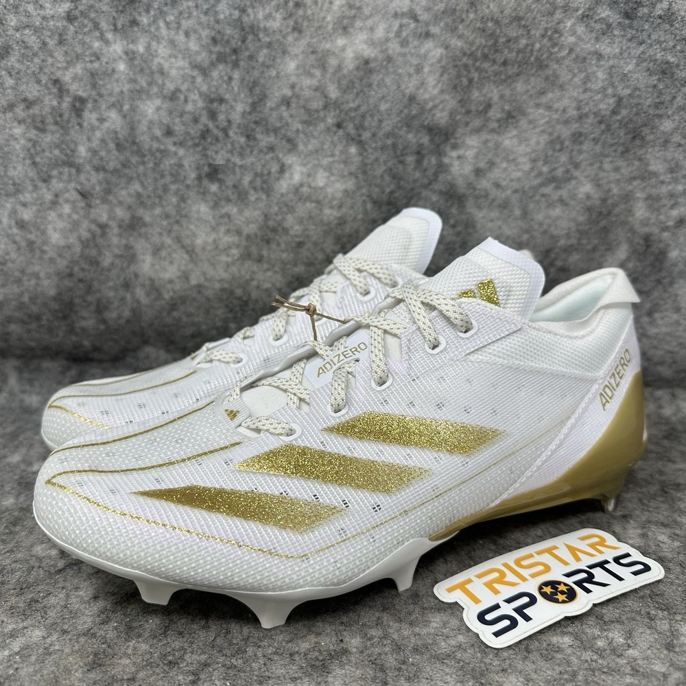 Adidas Adizero Electric Speed Football Cleats Mens Size 8 White Gold IE4381